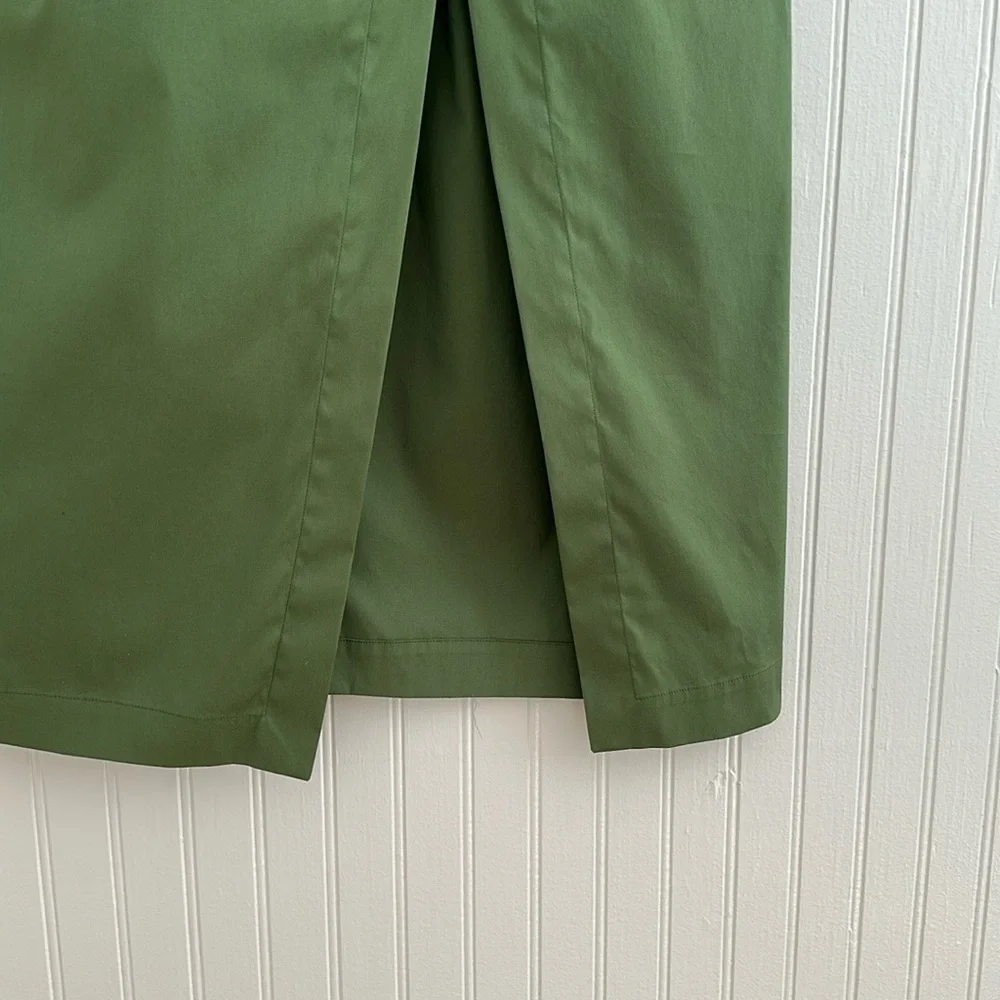 Marella Distesa Ruched A-line Midi Skirt with Slit